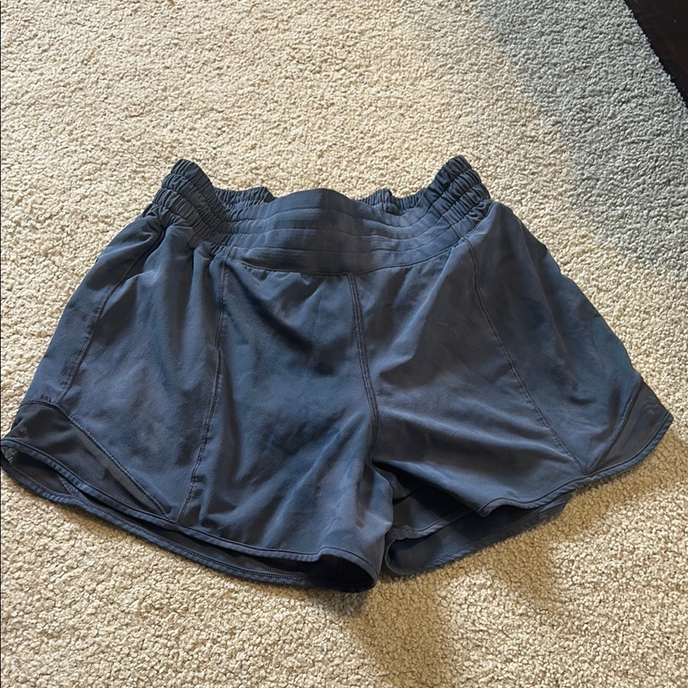 Gray Moisture-Wicking Athletic Shorts with Elastic Waistband
